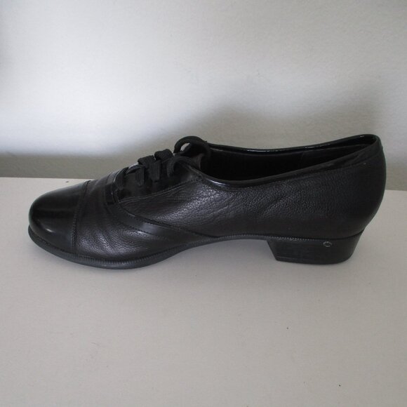 Munro American Womens Black Leather Lace-up Cap Toe Oxford Shoe NWOB - Size 6.5M - Picture 6 of 8